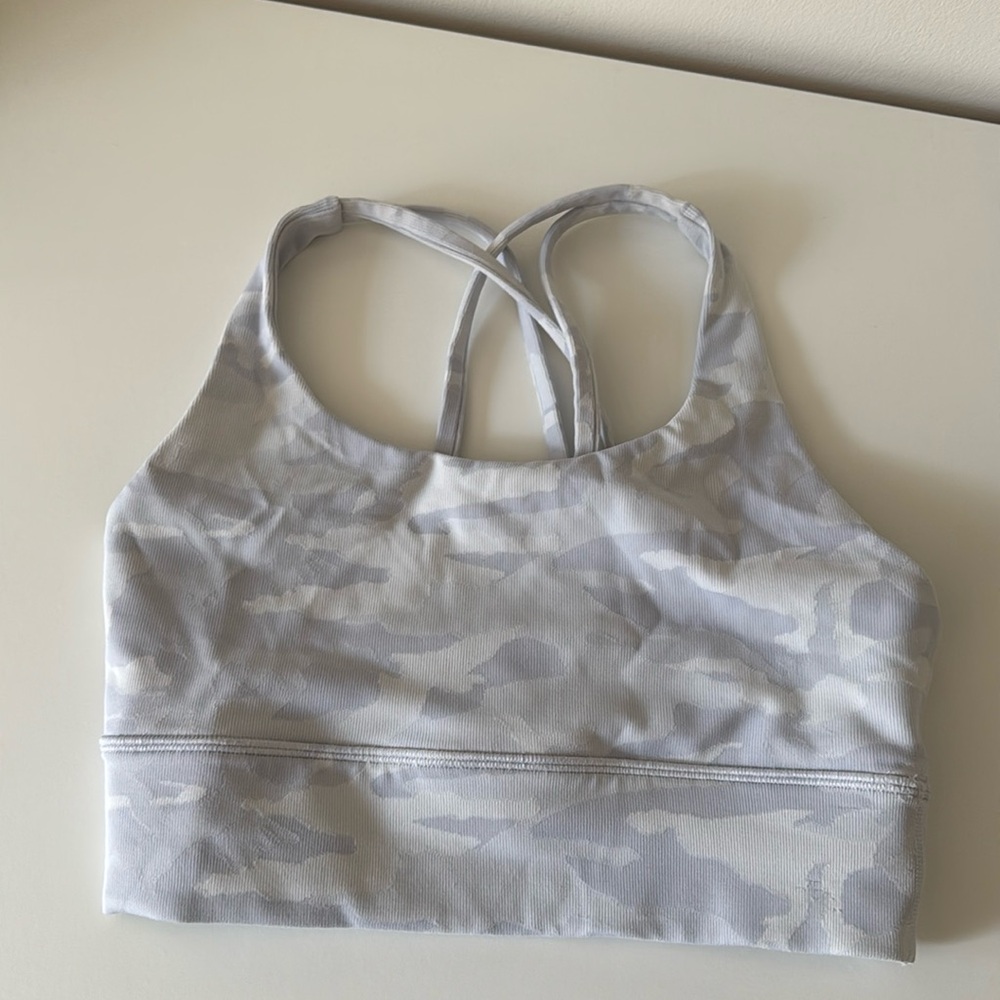 Lululemon Energy Longline Bra - Grey Camo